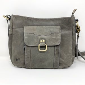 Born Leather Crossbody Purse in Gray